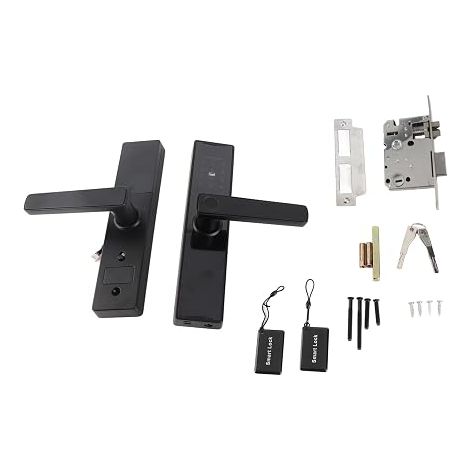 Serrure intelligente de porte numérique, serrure de porte avec clavier avec poignée, serrure de porte électronique d'empreinte digitale