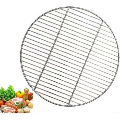 QORVA-Grille ronde en acier inoxydable pour barbecue, camping, cuisson en maille, 38 cm de diamètre, construction soudée durable,