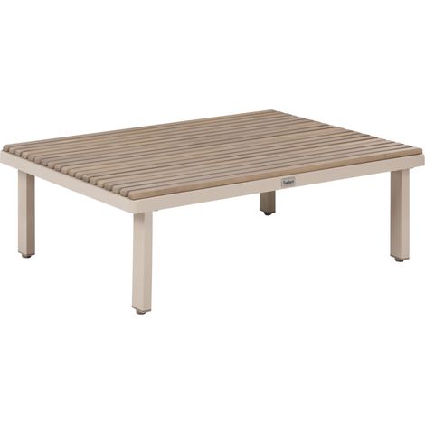 Mesa de centro de jardín de madera de acacia tablero marrón claro diseño rústico beige Fivizzano (1/5)