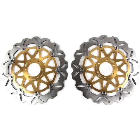 Discos de freno, diseño CNC totalmente flotante, acero inoxidable duradero, Gold A (1/2)