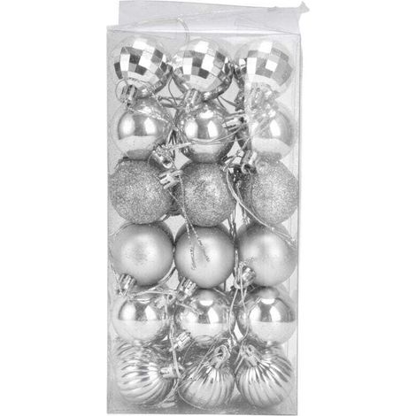 Lot de 36 boules de Noël incassables à suspendre pour sapin de Noël, idéales pour les festivals et les fêtes (1/4)