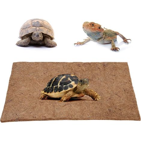 Reptile Coconut Fiber Mat Substrate Snake Bedding Underlay Mat Lizards Terrarium Cage Landscaping Ground Mat for Turtles Bearded Dragon Lguana Turtles (1/5)