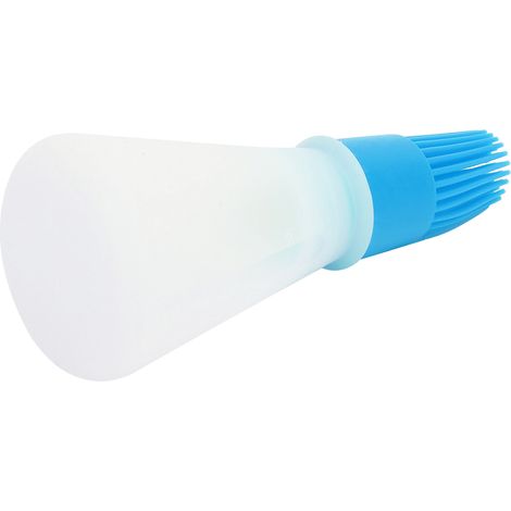 Pinceau à huile en silicone avec flacon d'huile, résistant aux hautes températures, pour contrôler l'huile dans la cuisine (bleu). (1/5)