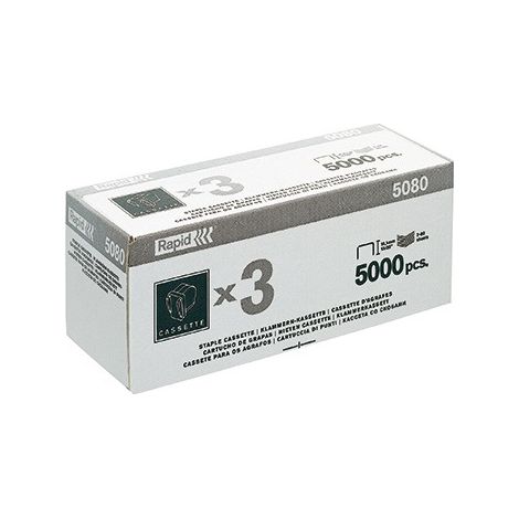 Schachtel mit 5000 verzinkten Heftklammern Typ 5080e für Elektrohefter rapid (1/2)