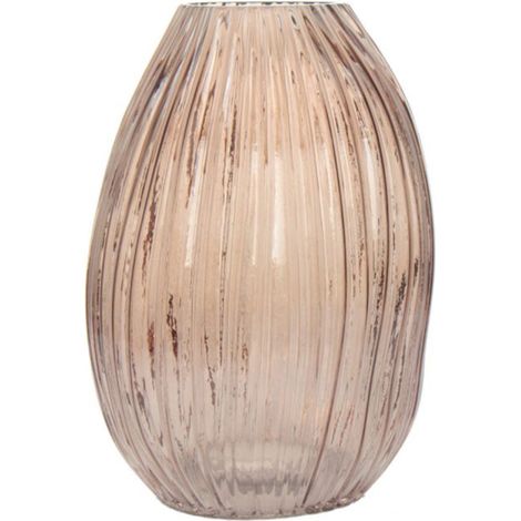 Vase Design en Verre Soufflé "Sidney" 25cm Rose (1/2)