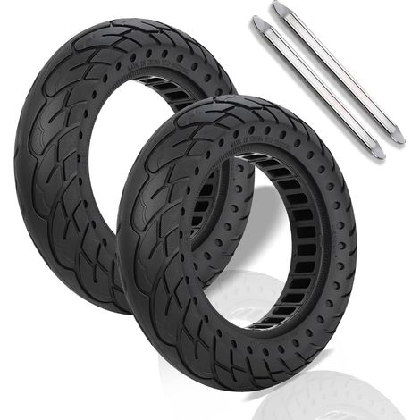 Roue Trottinette 60/70-6.5,Pneu Plein Trotinette Electrique 10x2.50,Pneu Anticrevaison Compatible avec Segway Ninebot G30 Max,G30,Ninebot F2, F2 Pro,Ninebot E2 ProE,Xiaomi 4 Pro 2Gen, Xiaomi 5 (1/5)
