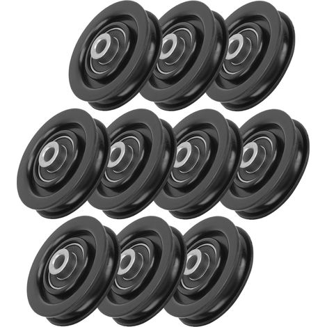 Lot de 10 poulies de musculation en nylon et fer, roulements, accessoires pour salle de sport à domicile, 75 mm