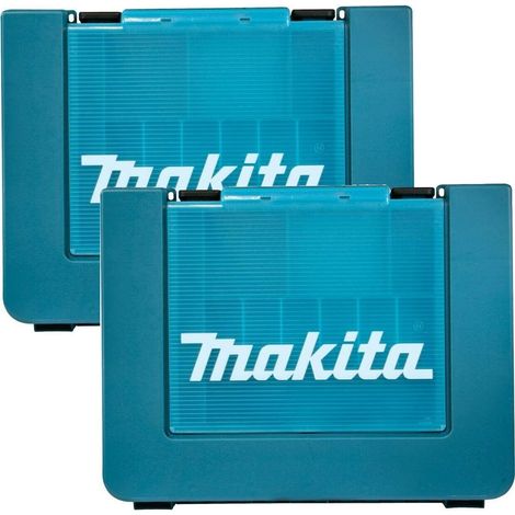 2X Makita 18v Tool Storage Case Toolbox Twin Pack Case + Organiser In Lid LXT202 (1/4)