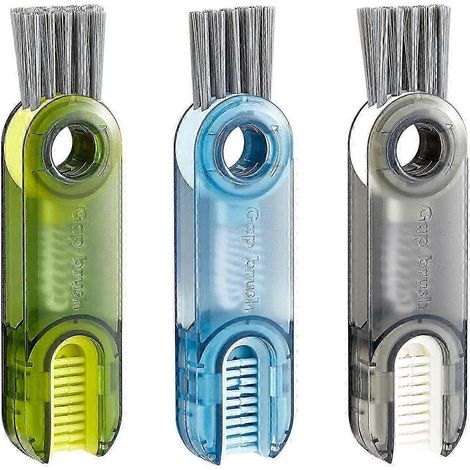 Lot de 3 goupillons pour nettoyer les couvercles de bouteilles et de tasses en verre. (1/5)
