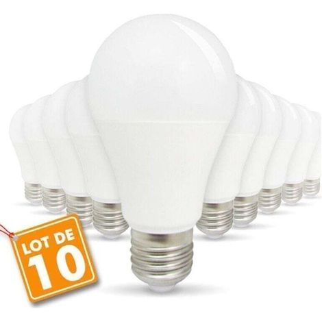 Lot de 10 ampoules LED E27 11W 4000K blanc neutre (1/4)