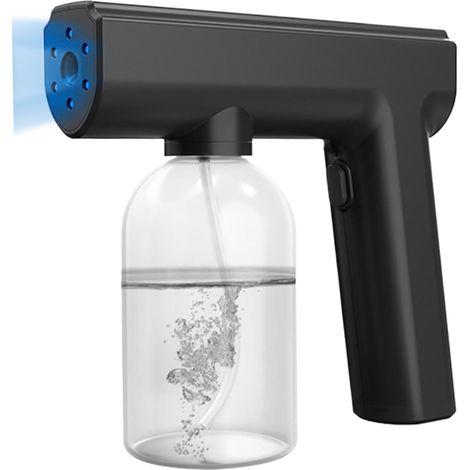 Atomizador pulverizador, 300 ml de niebla desinfectante con luz azul, recargable, pulverizador electrostático para cocina y baño. (1/4)