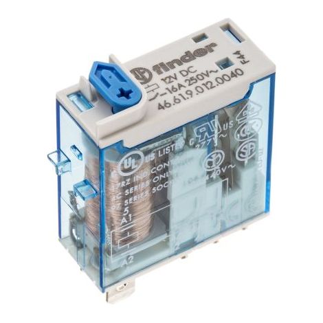 Finder 46 Series Relais de puissance 1 RT, bobine 12V c.c. Enfichable 500mW ( Prix pour 1 ) (1/5)