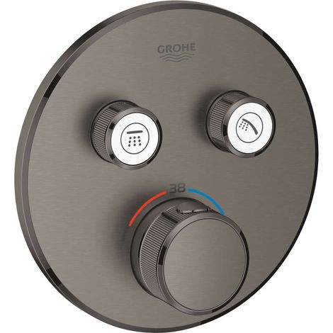 Grohtherm SmartControl Thermostat – 2 Absperrventile – GROHE StarLight Oberfläche – TurboStat Kompaktkartusche – SafeStop Sicherheitssperre (1/4)