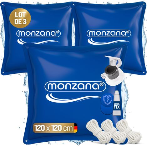 Monzana – Coussin de piscine hivernage -20°C – Coussin gonflable 120x120 cm – PVC résistant aux intempéries – Valve de sécurité et œillets inclus
