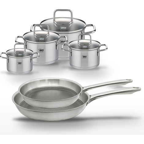 Lot de 2 Poêles 24/28 cm Elo Relief Passion et 4 Faitouts Elo Citrin (1/5)