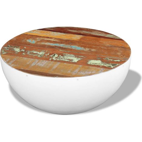 Couchtisch Schalenform Altholz Massiv 60x60x30 cm