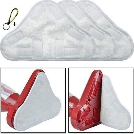 Lingettes microfibres - H2O - X5 - Lot de 3 - Lavables - Pour balai vapeur (1/4)
