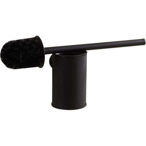 Schwarzer, wandhängender WC-Bürstenhalter, WC-Bürste, Toilettenbürste, schwarzer Edelstahl 304