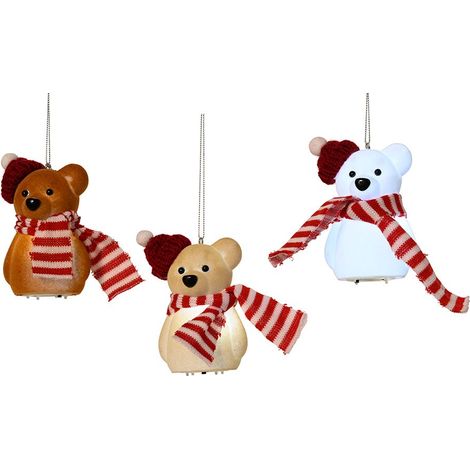 Oso led decoración arbol navidad, colores surtidos