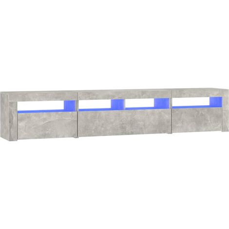 Mobile TV multimediale scaffale per televisione televisione buffet sala da pranzo soggiorno camera da letto con luci a LED 210 x 35 x 40 cm grigio 020026555