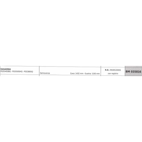 PROGREEN Rasenmäherkabel PG5540SBQ PG5550SHQ Kabel 1432 mm Ummantelung 1193 mm