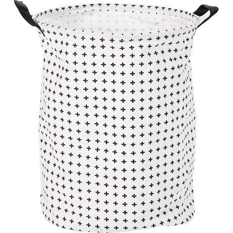 Sac de rangement pliable sur pied, panier à linge pour jouets et vêtements d'enfants, organisateur ménager Croix (1/5)