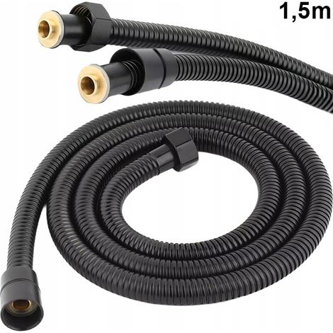 Dehnbarer Duschschlauch 150–175 cm, matt 1,5–1,75 m, Stahl schwarz (1/5)