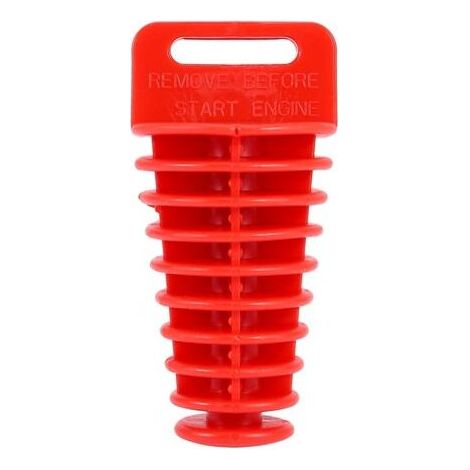 Bouchon de lavage de silencieux, 9,9 cm (3,9 po) de long, rouge, universel, conique, pour pot d'échappement de moto VTT/quad 2 et 4 temps. (1/5)