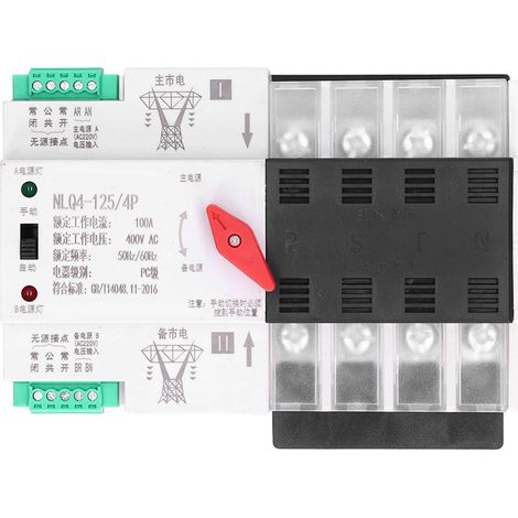 Automatischer 100-A-400-V-Doppelstrom-Umschalter mit Millisekundensteuerung NLQ4-125/4P