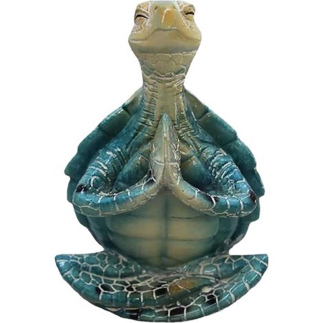 Nazalus-Sale Harz-Schildkröten-Meditationsornamente, Yoga-Statue, Innendekoration, Schildkrötenskulpturen und Gartenstatuen, Yoga-Statue, Schildkröten-Dekoration, für Kunsthof, Yoga-Studio und Zen-Gar
