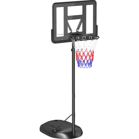 Aro de baloncesto, altura ajustable, construcción duradera, color negro. (1/5)