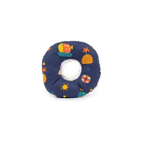 Collier de récupération confortable pour chat, cône de protection avec boucle réglable, bleu foncé, XS – (1/4)