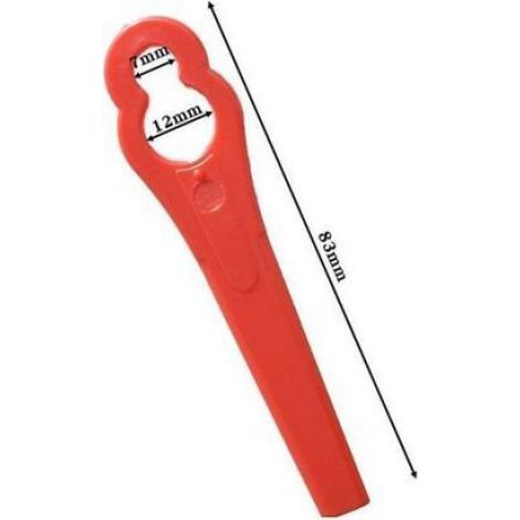 Lames De Coupe Plastique - 83 X 12 X 7 Mm - Pour Tondeuse Florabest Frta 20 A1 - 100 Pièces (1/5)