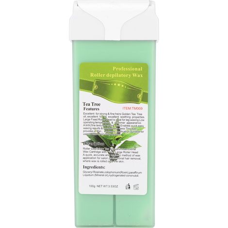 Rouleau de Cire Épilation 100g - Jambes, Corps, Maillot, Aisselles - Cire Épilatoire à l'Huile d'Arbre à Thé (1/5)