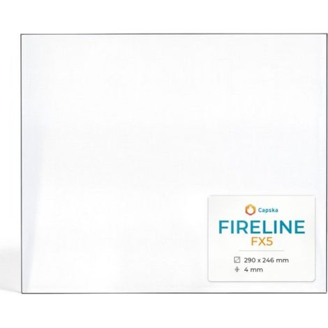 Vitre Fireline FX5 - Verre Rectangle pour poêle à bois - 290 x 246 mm (L1 x H1) - 4 mm (1/5)