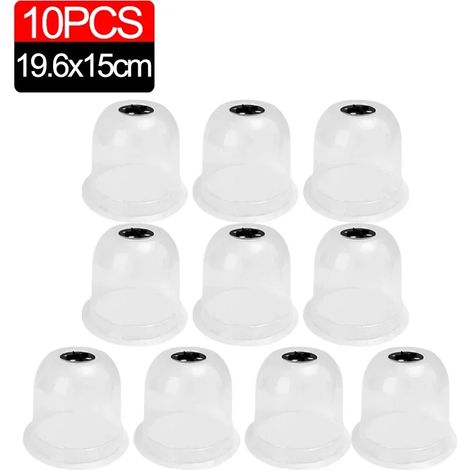 (10 pièces) Mini cloches de protection antigel en plastique pour serre, réutilisables, pour plantes de jardin, isolantes et hydratantes. (1/4)