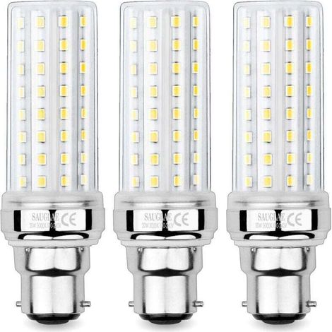 20-W-LED-Maiskolbenlampen, entspricht einer 150-W-Glühbirne, 2300 lm, warmweiß (3000 K), B22-Bajonettsockel, 3er-Packung