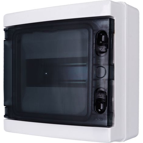 Boîtier de Protection Transparent 8 Entrées Rail DIN IP65 pour Jonctions Étanches