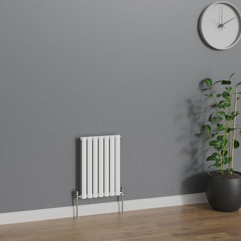 WarmeHaus Horizontal Oval Single Panel White Radiator 600x413mm