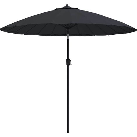 Ombrellone da Giardino con Palo in Alluminio 250 cm Nero vidaXL (1/5)