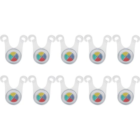 10 pièces LED Lumière de Camping Extérieure, Guirlande Lumineuse Silicone pour Tente, Éclairage d'Avertissement Multicolore (1/5)
