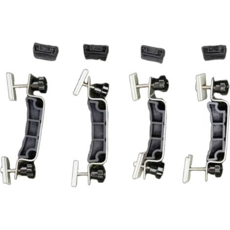 Kit Fixation pour Tente Toit (4 pièces) : pièces Rechange en Acier Haute résistance pour la Fixation du châssis aux Barres Toit. Clips (1/5)
