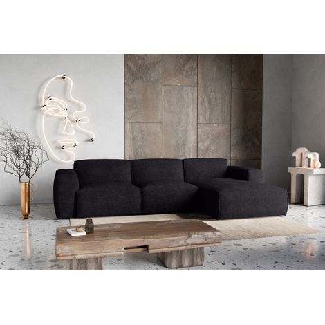 Divano letto angolare destro con vano contenitore Hudson in nero del produttore - VINOTTI (1/5)