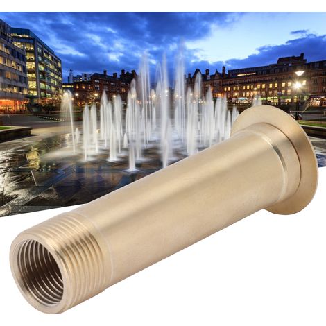 Caño de fuente de cobre con rosca interna G1/2 y conexión de rosca externa G3/4 para jardín, estanque y espacios públicos.