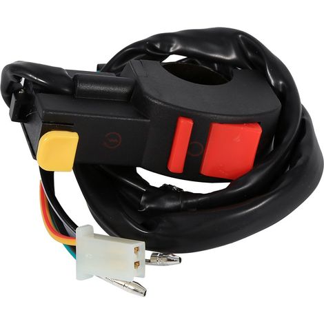 Zoternen Keenso Motorrad 12V Integrierter Schalter, ATV 4 Wege 22mm Lenker Scheinwerferschalter Hupenschalter Killschalter Nebelscheinwerfer EIN/Aus Schalter für Motorrad, ATV, Roller, Schneemobile (1/5)