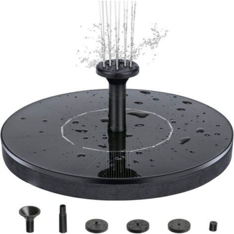 Pompe de fontaine solaire, Circle Garden Pompe à eau à énergie solaire Kit de panneau solaire Pompe à eau pour étang, fontaine, bain d'oiseau, décoration de jardin, cycle de l'eau, pas d'électricité r