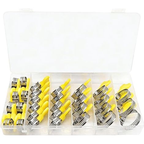 Set mit 30 Edelstahl-Schlauchschellen, einschließlich Edelstahl-Gewindeschellen und T-Bolzenschellen, für den Hausgebrauch (30 Stück)