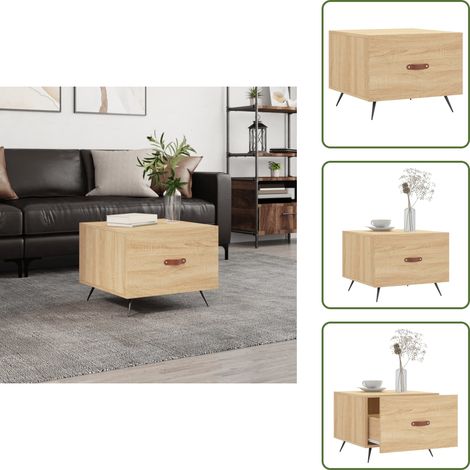 Couchtisch Sonoma-Eiche 50x50x40 cm Holzwerkstoff - Couchtisch - Wohnzimmerstil - Holzwerkstoff - Eichefarben - Sideboard (1/5)