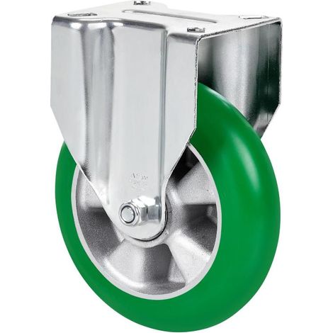 rueda fija  4mm 17zvr200-auagb aluminio-poliur.verde eje bolas balona (1/2)