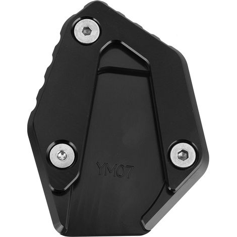 Coussinet d'extension de béquille latérale antidérapant compatible avec Yamaha MT 07/FZ 07/TRACER 700 2014-2019 (Noir) (1/5)